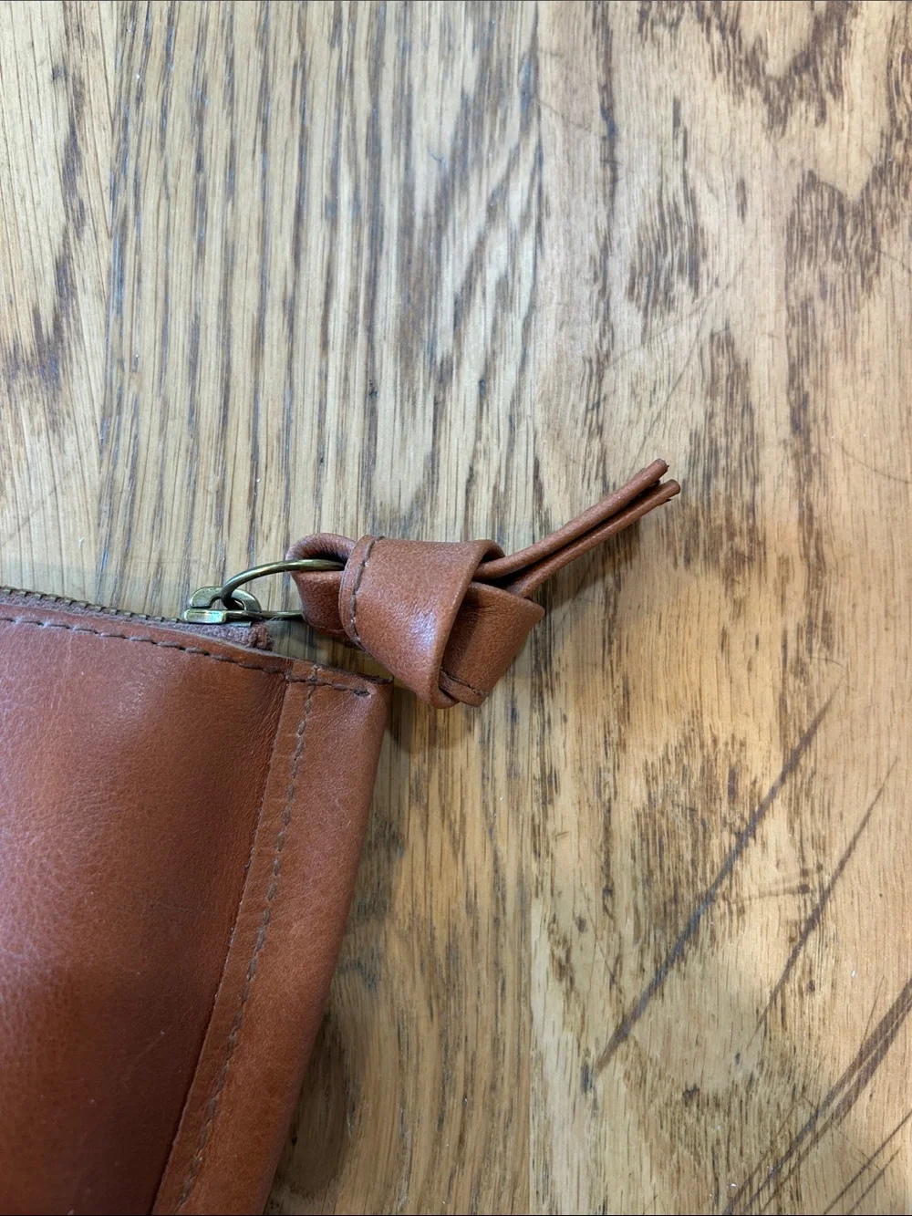 Madewell Leather Wristlet Clutch - Brown